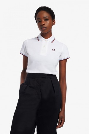 Fred Perry The Fred Perry Women's Polo Shirts White | FHP-418973