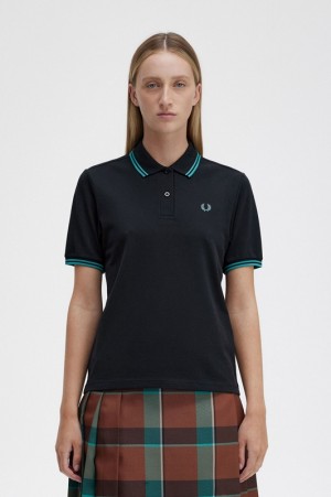 Fred Perry The Fred Perry Women's Shirts Black | NVM-523497