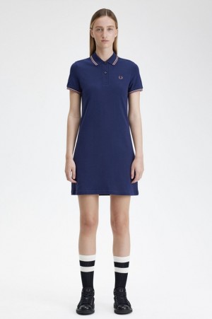 Fred Perry Twin Tipped Fred Perry Women's Dress Navy | HAU-563748