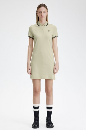 Fred Perry Twin Tipped Fred Perry Women's Dress Beige | MJZ-081574