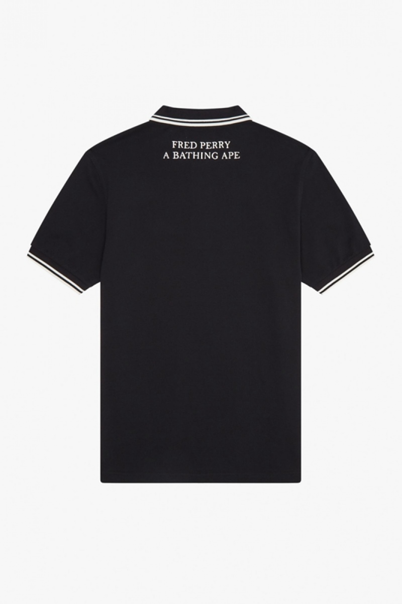 Fred Perry A Bathing Ape® Men's Shirts Black | SJV-574083