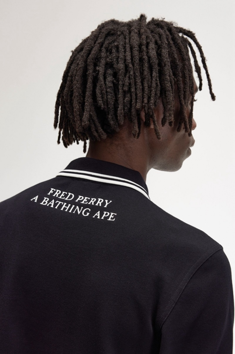 Fred Perry A Bathing Ape® Men's Shirts Black | SJV-574083