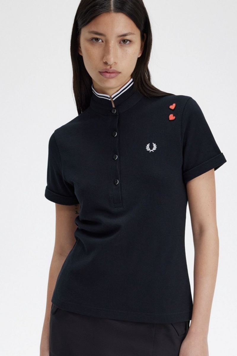 Fred Perry Amy Fred Perry Women's Shirts Black | QFX-785132