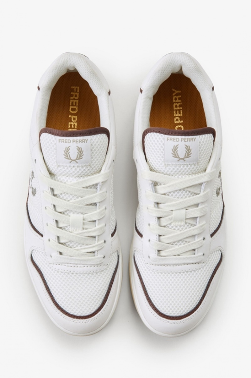 Fred Perry B300 Men's Sneakers White | LUA-273684