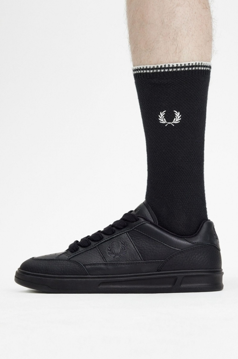 Fred Perry B440 Men's Sneakers Black | FHO-695714