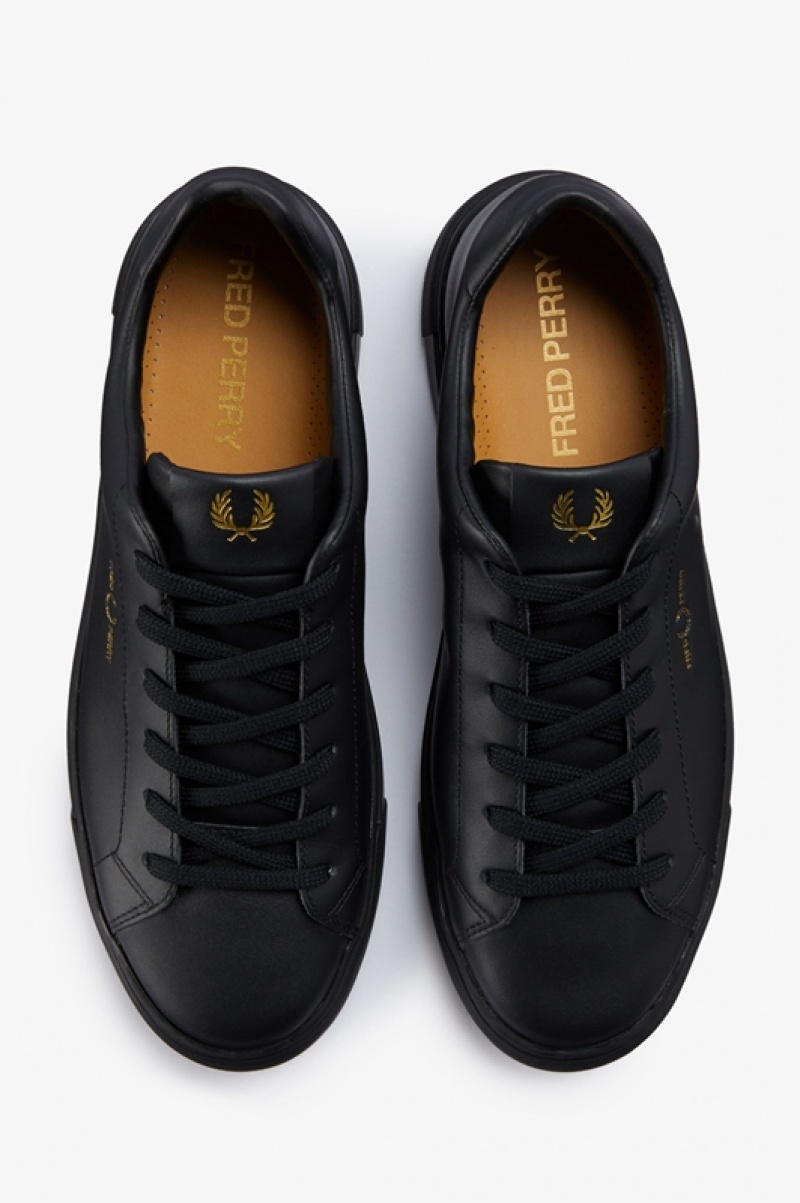 Fred Perry B71 Men's Sneakers Black | XUE-578041