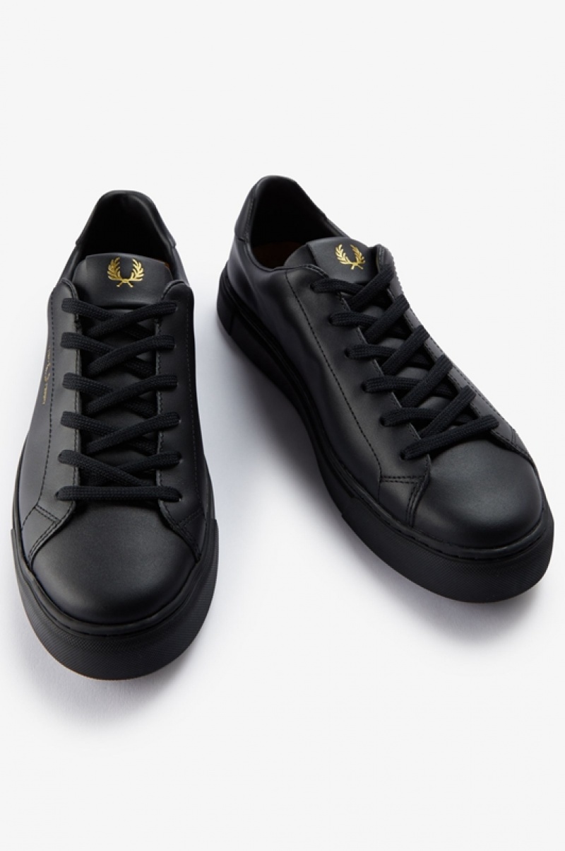 Fred Perry B71 Men's Sneakers Black | XUE-578041