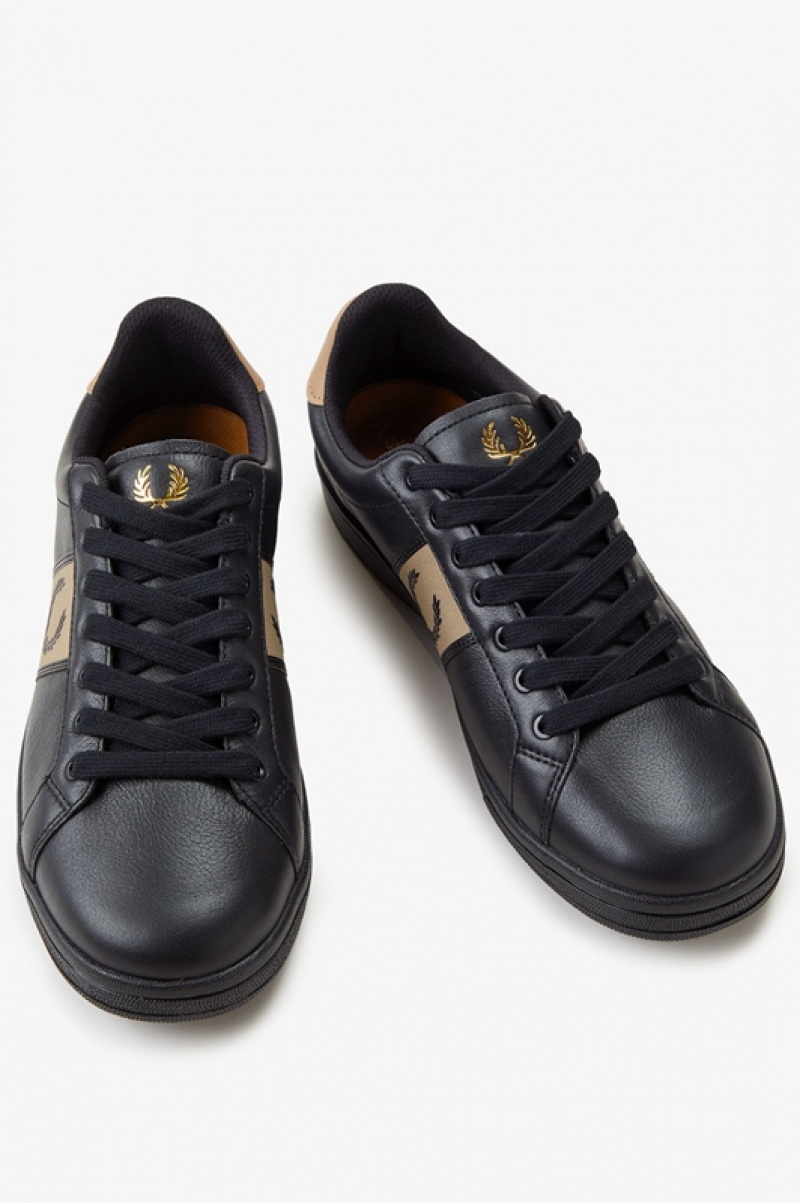 Fred Perry B721 Men's Sneakers Black | FWN-534169