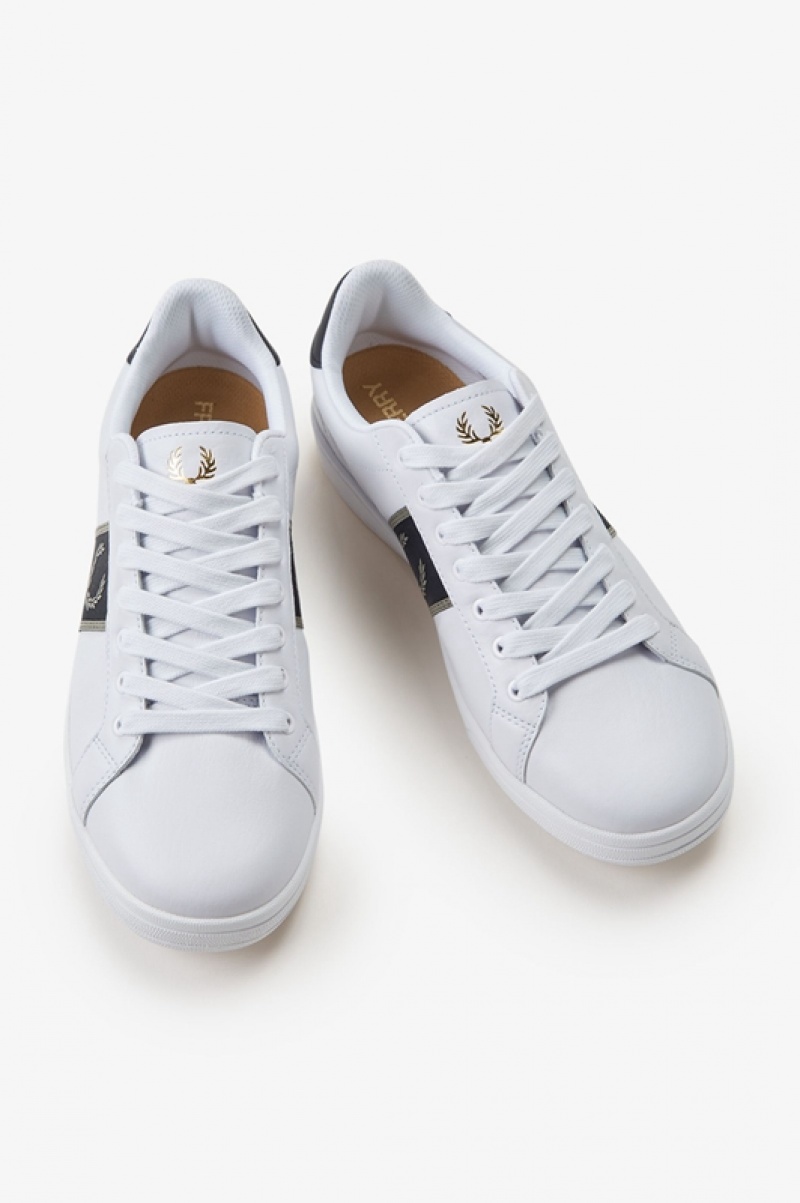 Fred Perry B721 Men's Sneakers White | BZM-467091