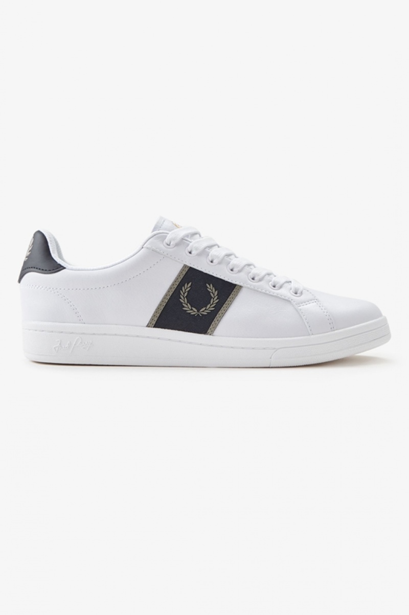 Fred Perry B721 Men\'s Sneakers White | BZM-467091