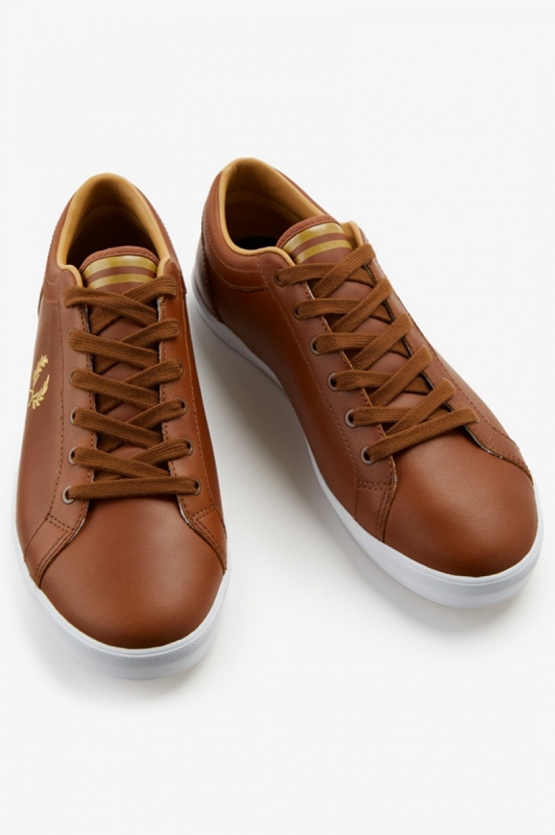 Fred Perry Baseline Men's Sneakers Brown | OEK-815093