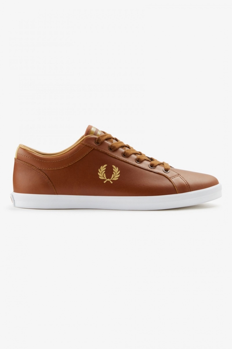 Fred Perry Baseline Men\'s Sneakers Brown | OEK-815093