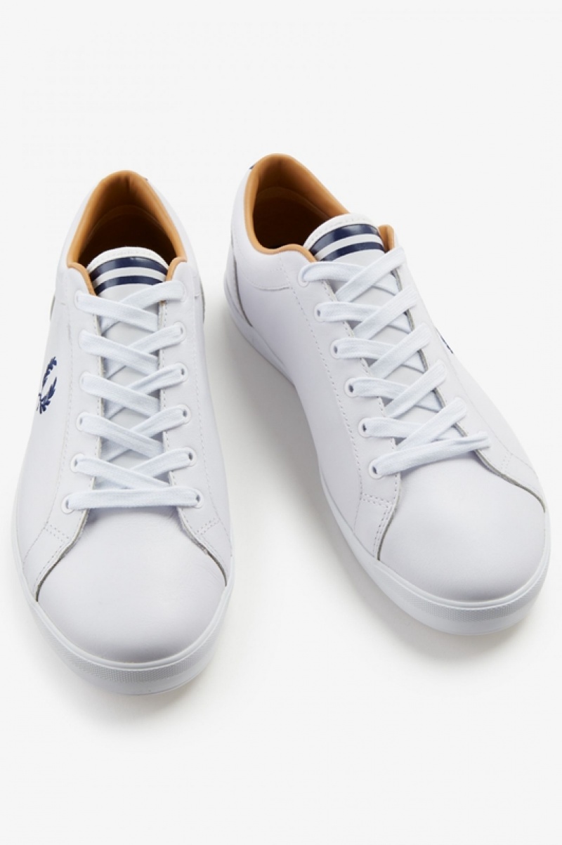 Fred Perry Baseline Men's Sneakers White | SYF-231940