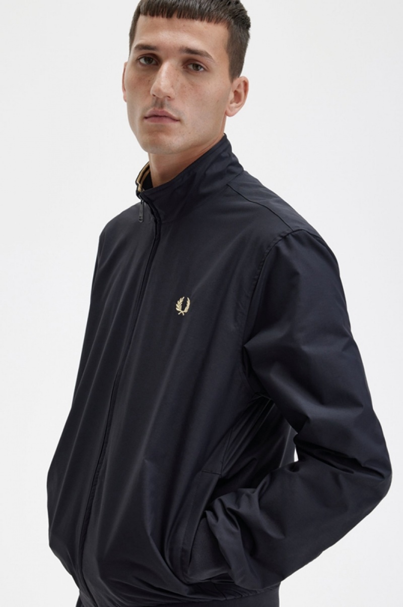 Fred Perry Brentham Men's Jackets Black | HTJ-278139