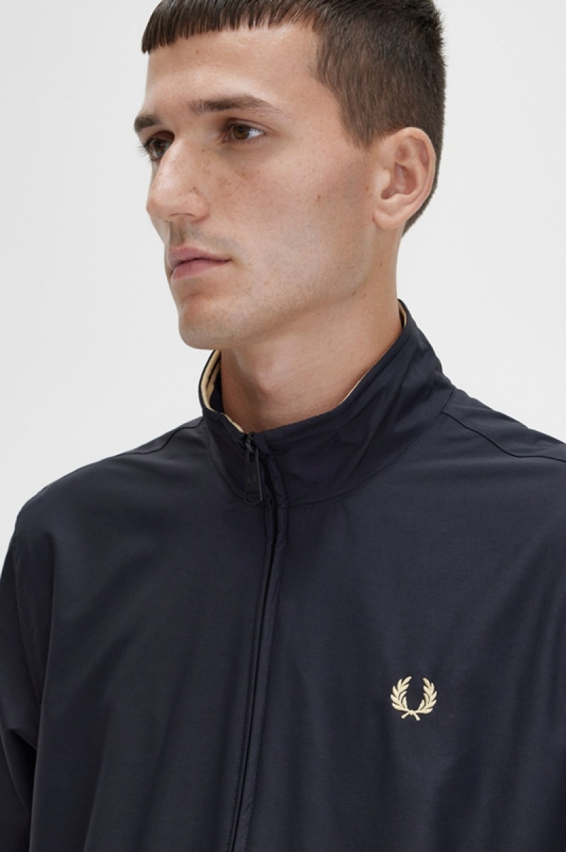 Fred Perry Brentham Men's Jackets Black | HTJ-278139