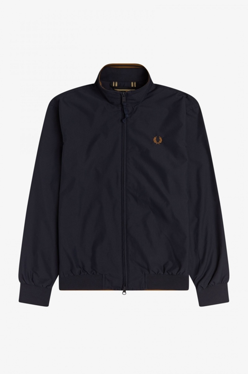 Fred Perry Brentham Men's Jackets Navy | WNJ-358274