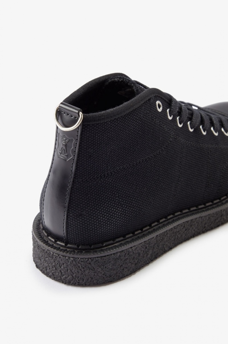 Fred Perry Canvas Men's Boots Black | YDW-051692