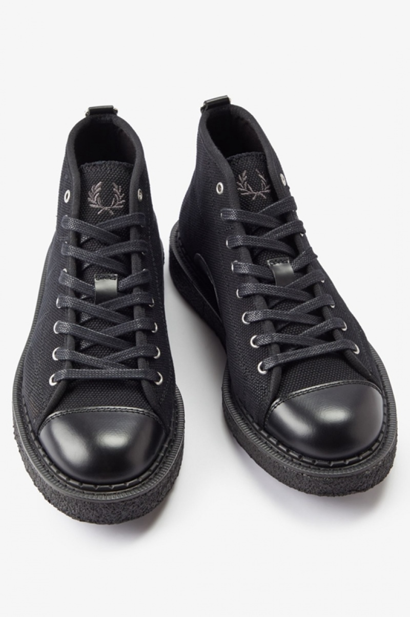 Fred Perry Canvas Men's Boots Black | YDW-051692