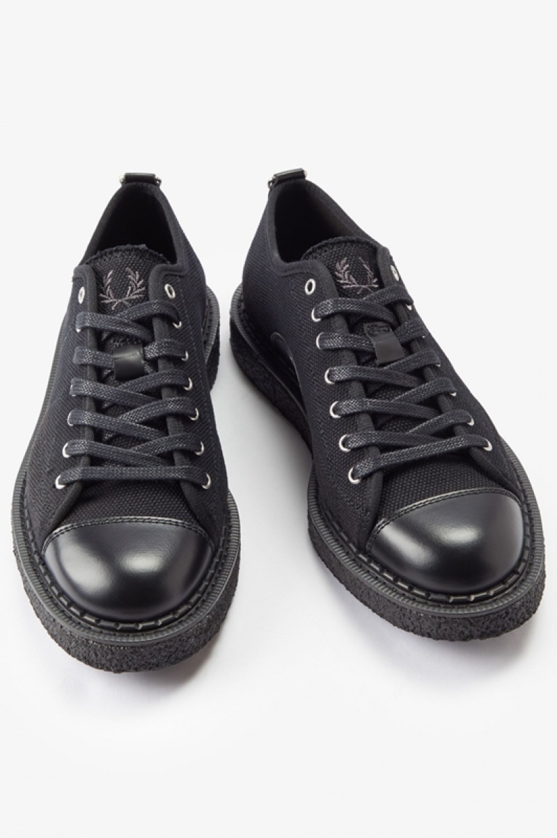 Fred Perry Canvas Men's Monkey Shoes Black | ZLF-384071