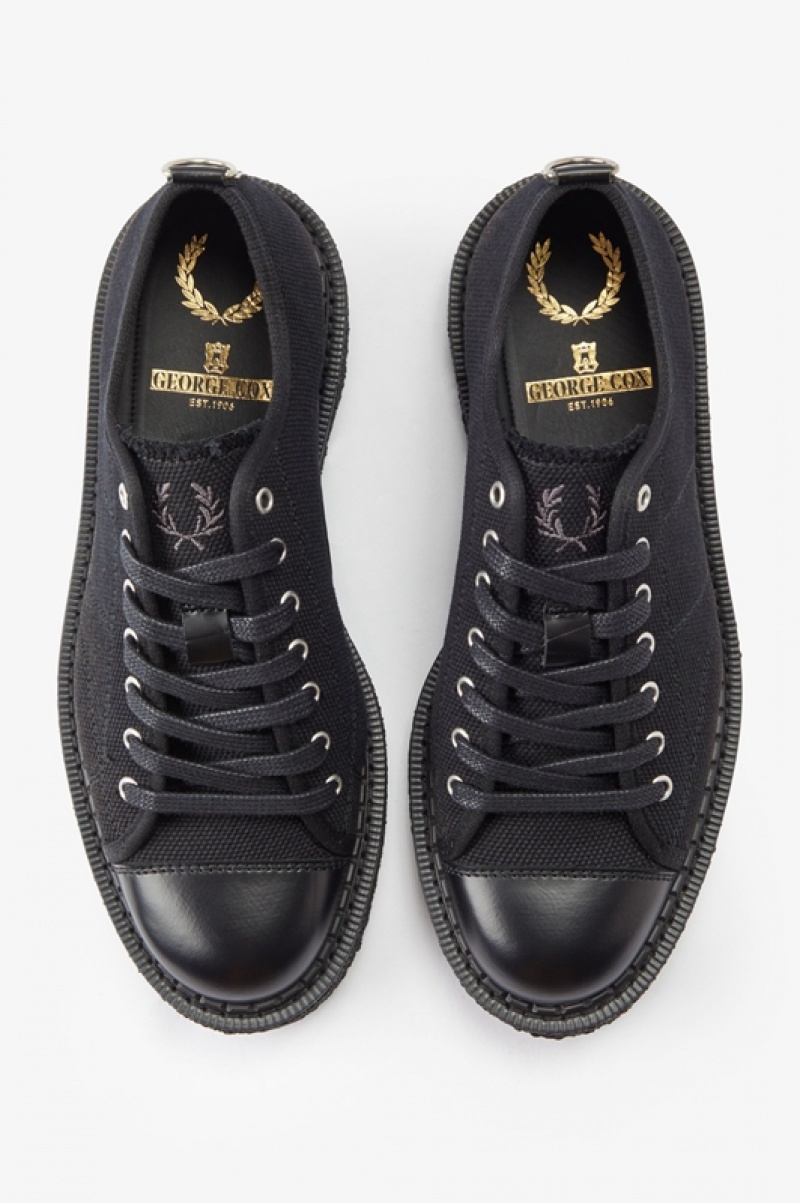 Fred Perry Canvas Men's Monkey Shoes Black | ZLF-384071