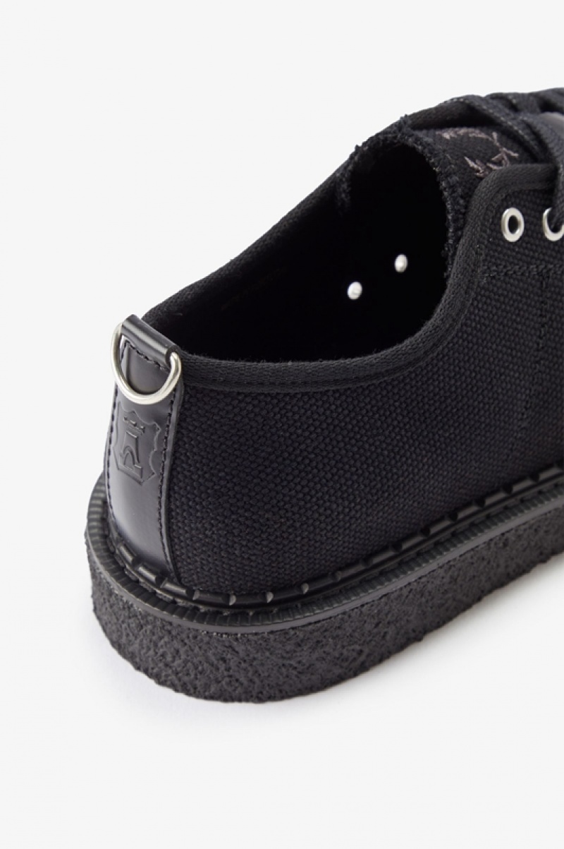 Fred Perry Canvas Women's Slip On Shoes Black | DWA-146938