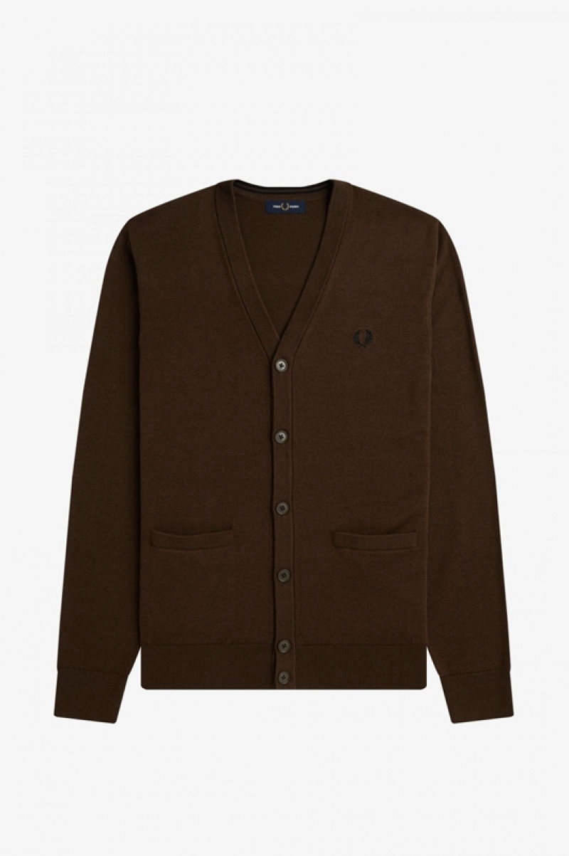 Fred Perry Classic Men's Cardigan Brown | VJT-569213