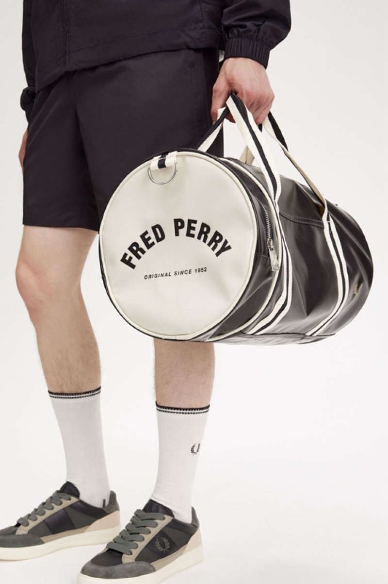 Fred Perry Classic Men's Luggage Bags Black | UXW-861352