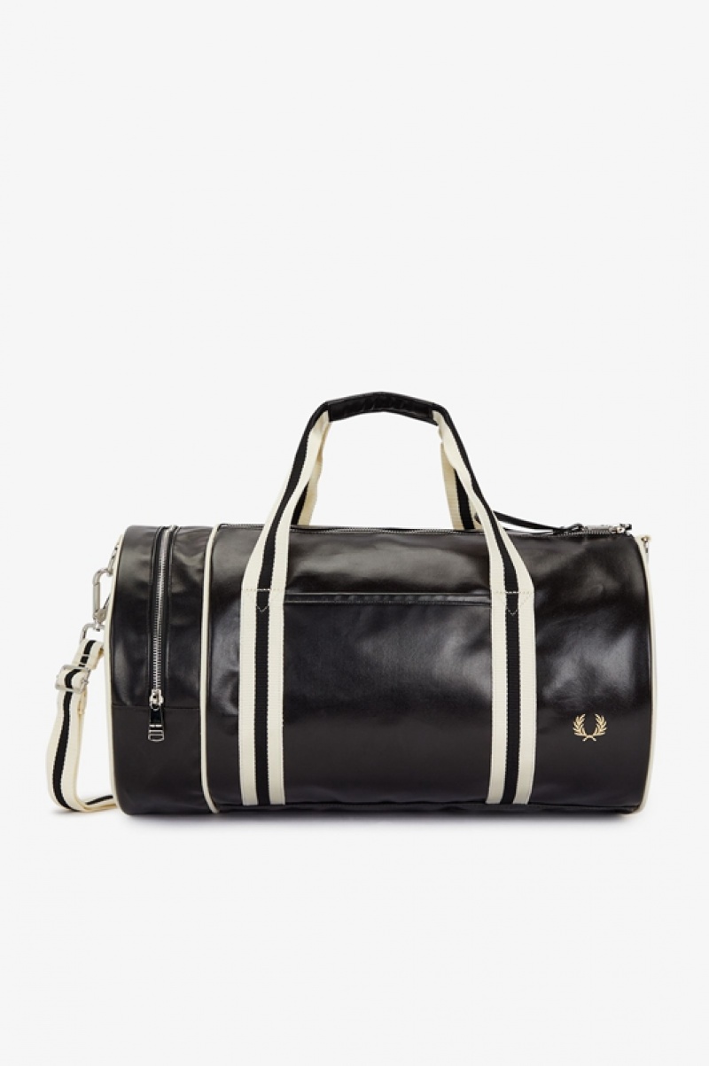 Fred Perry Classic Men's Luggage Bags Black | UXW-861352