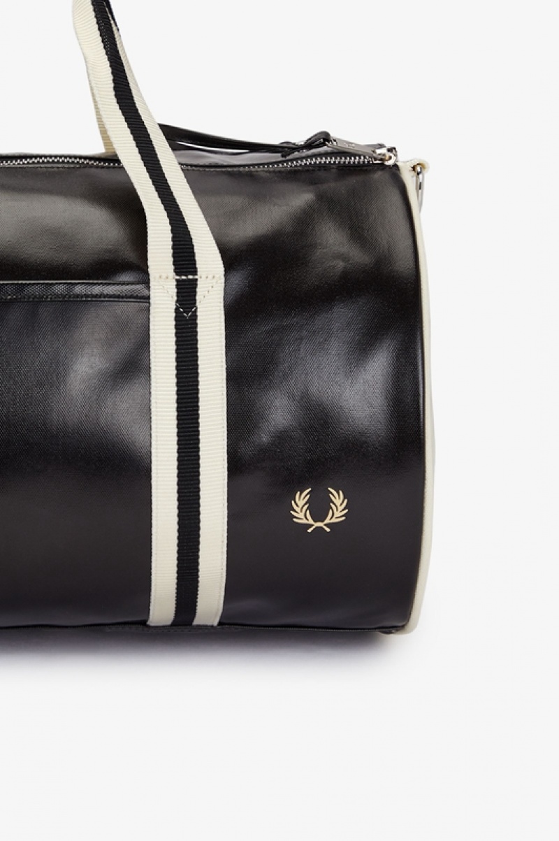 Fred Perry Classic Men's Luggage Bags Black | UXW-861352