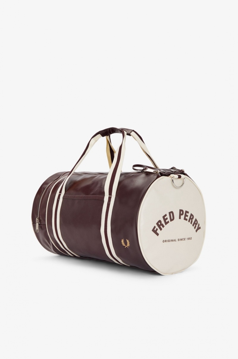 Fred Perry Classic Men's Luggage Bags Dark Red | GRN-042731