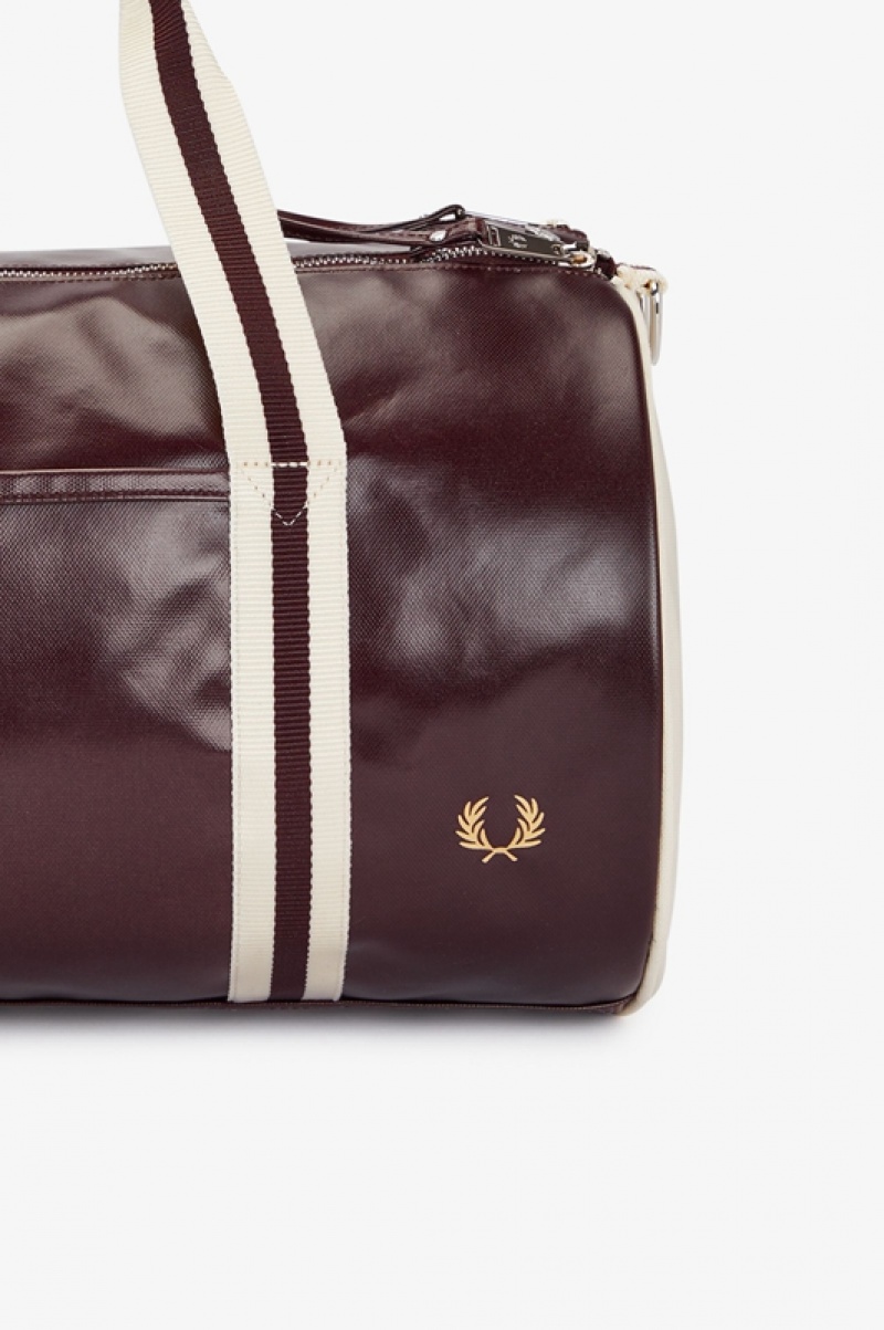 Fred Perry Classic Men's Luggage Bags Dark Red | GRN-042731