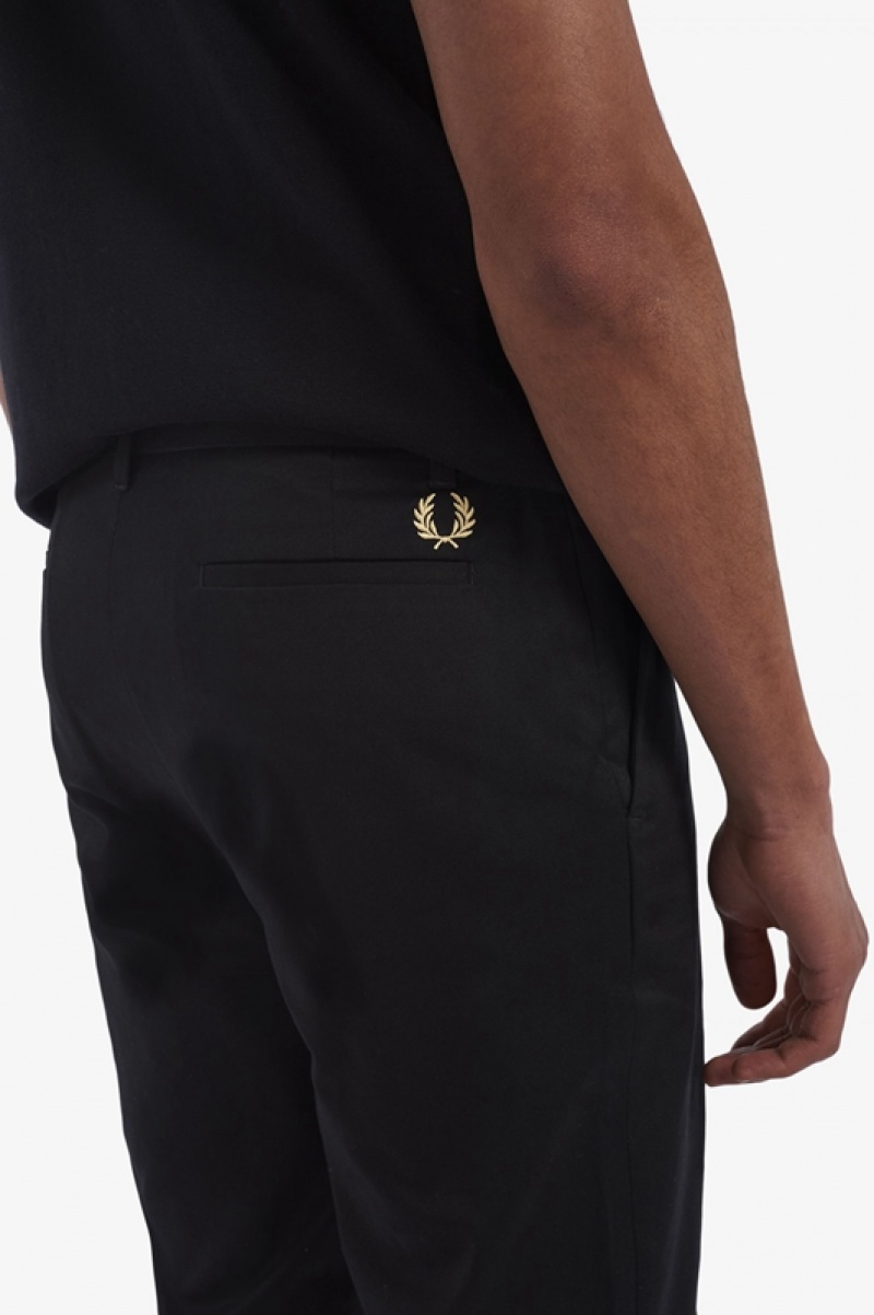 Fred Perry Classic Men's Pants Black | HPA-841537