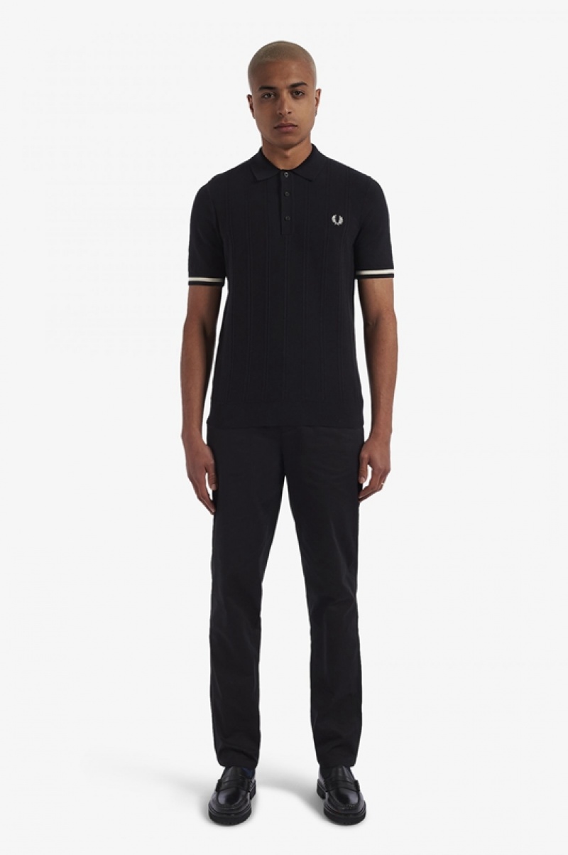 Fred Perry Classic Men's Pants Black | HPA-841537