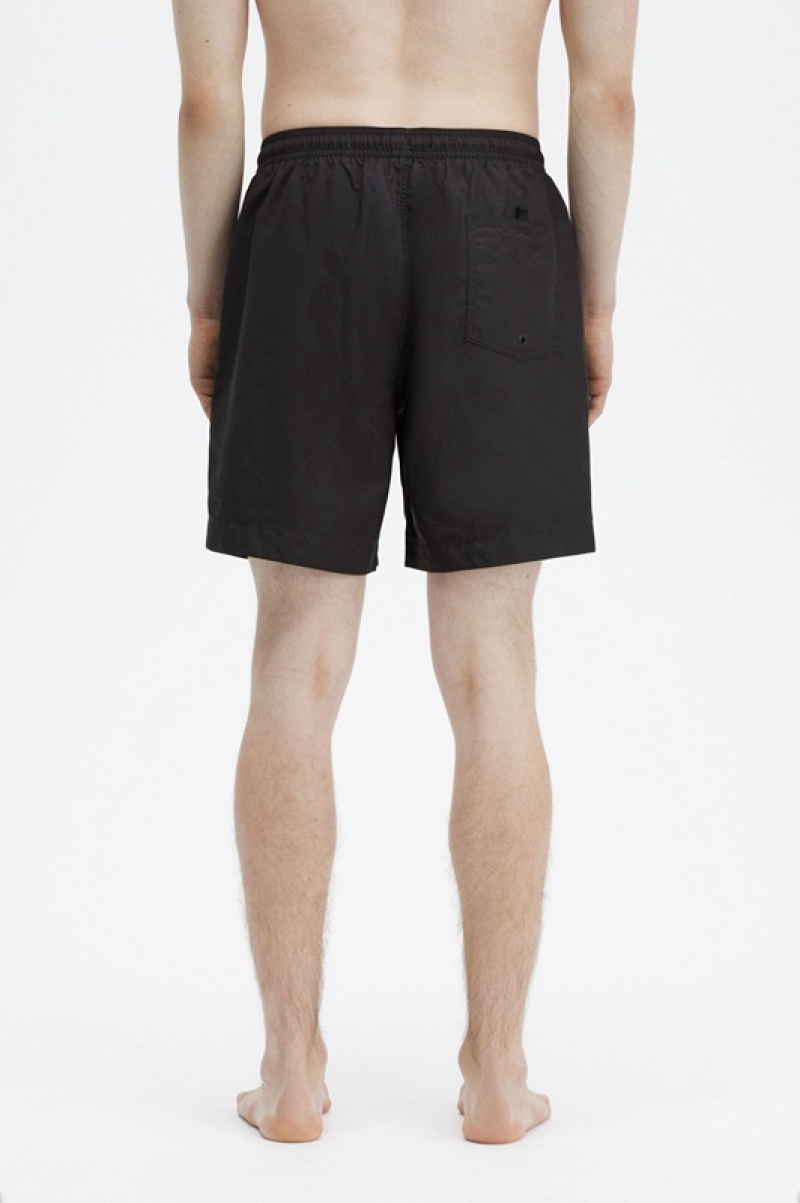 Fred Perry Classic Men's Shorts Black | EYW-745062