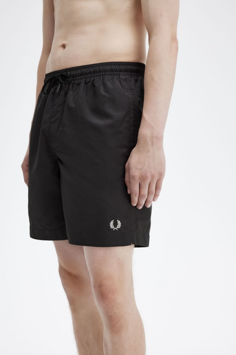 Fred Perry Classic Men's Shorts Black | EYW-745062