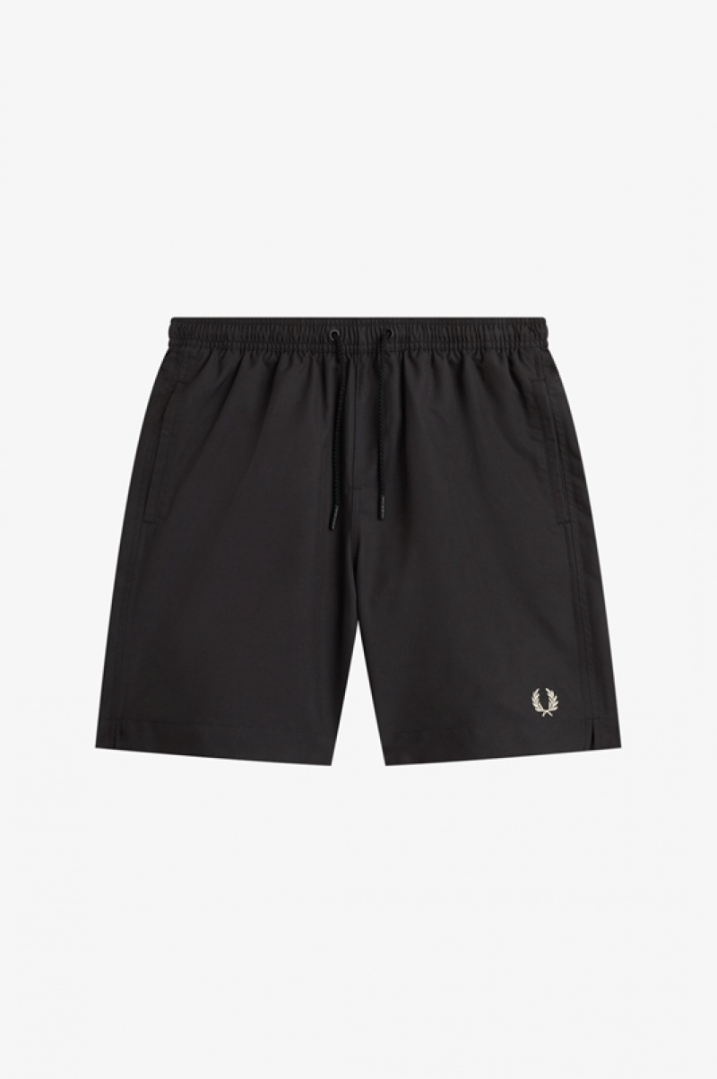 Fred Perry Classic Men's Shorts Black | EYW-745062