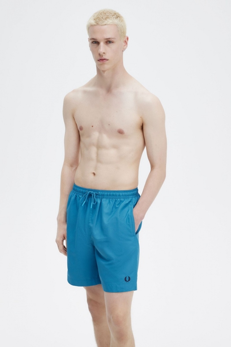 Fred Perry Classic Men's Shorts Blue | MGS-972846