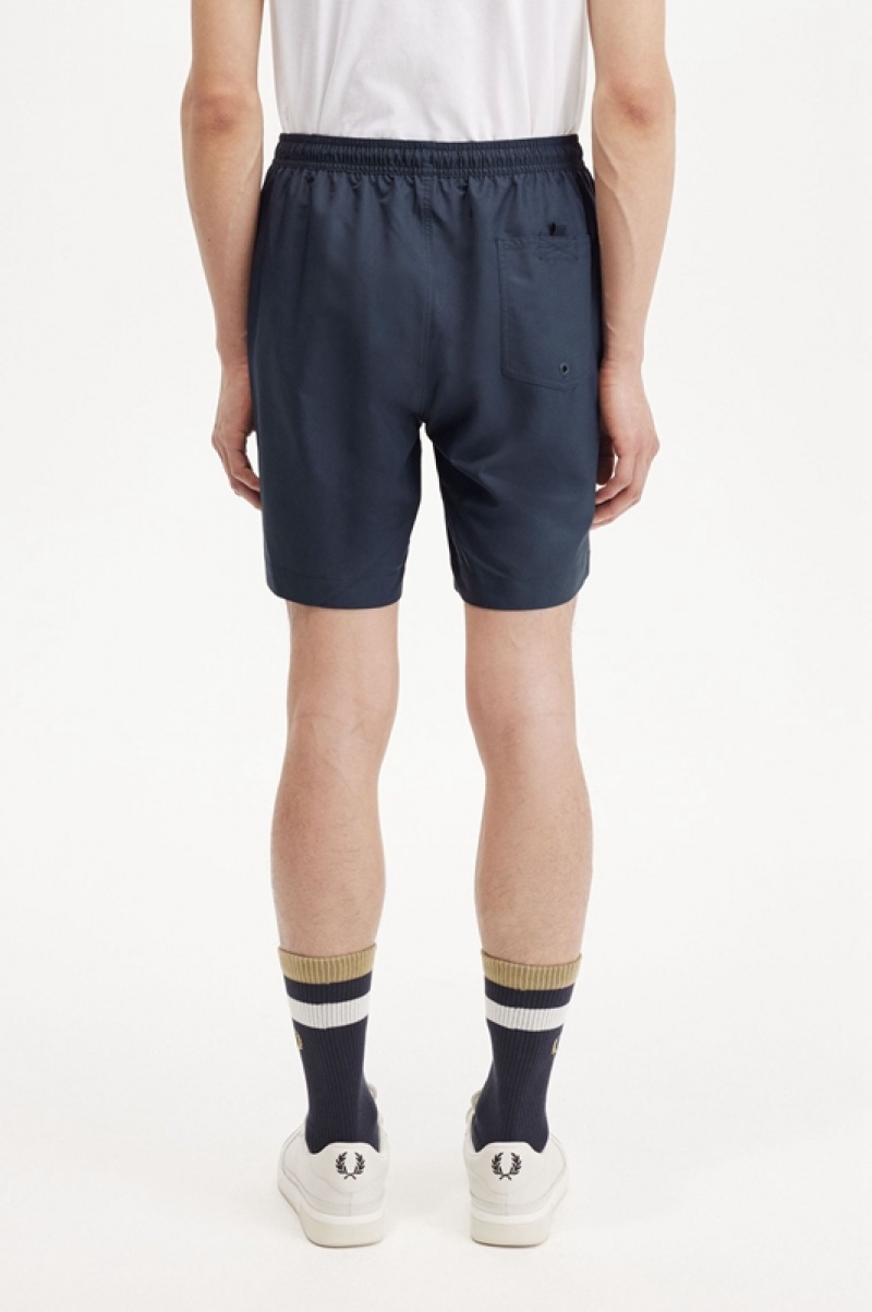 Fred Perry Classic Men's Shorts Navy | FOI-187396