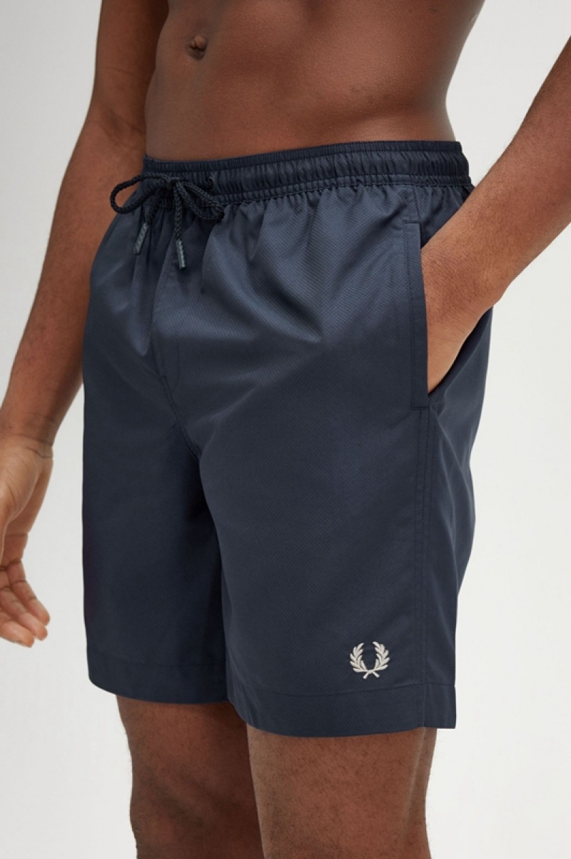 Fred Perry Classic Men's Shorts Navy | FOI-187396