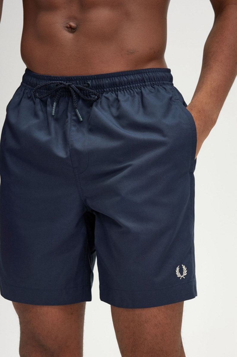 Fred Perry Classic Men's Shorts Navy | FOI-187396