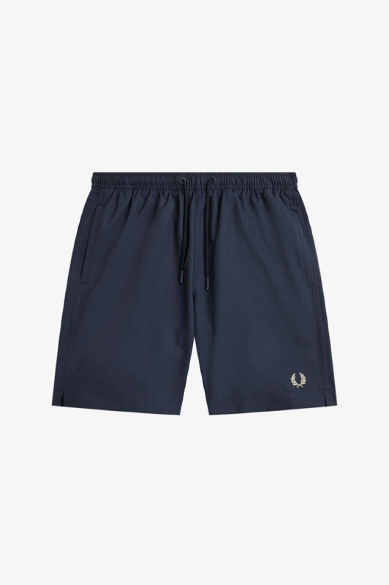 Fred Perry Classic Men's Shorts Navy | FOI-187396