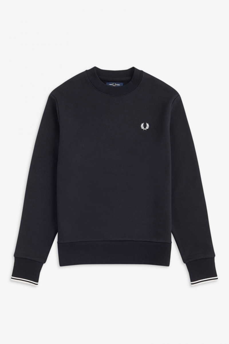 Fred Perry Crew Neck Men's Pants Black | UKY-460193