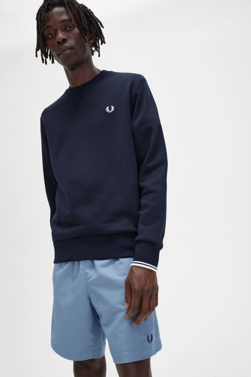 Fred Perry Crew Neck Men's Pants Navy | AYG-671029