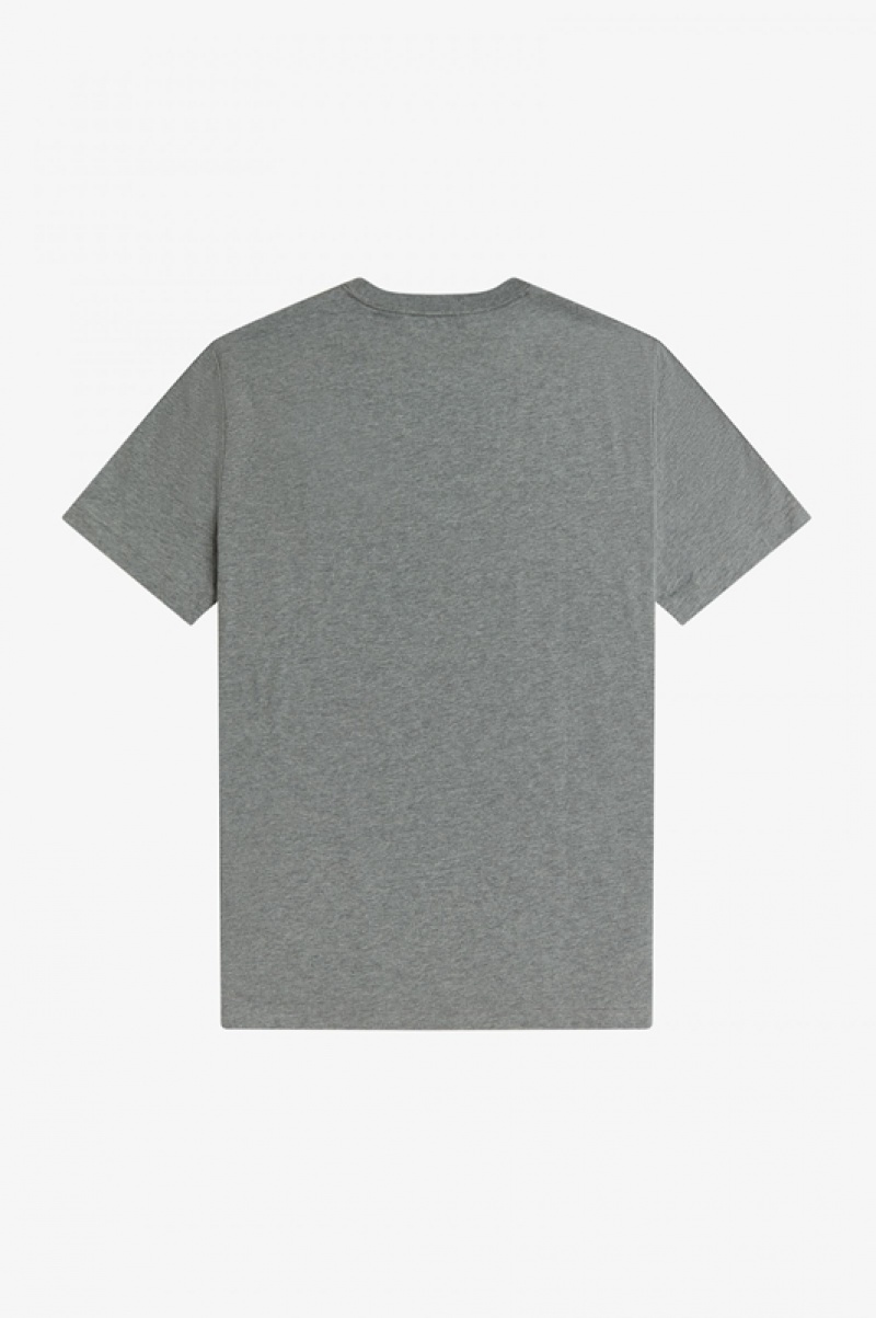 Fred Perry Crew Neck Men's T Shirts Grey | MHQ-960732