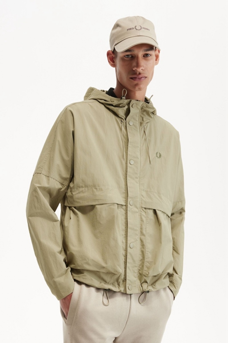 Fred Perry Cropped Parka Men's Jackets Grey | SER-264895