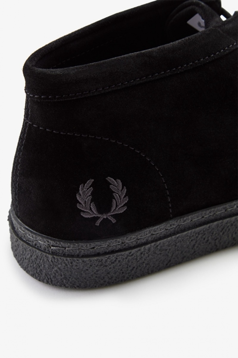 Fred Perry Dawson Mid Men's Boots Black | PZD-956230