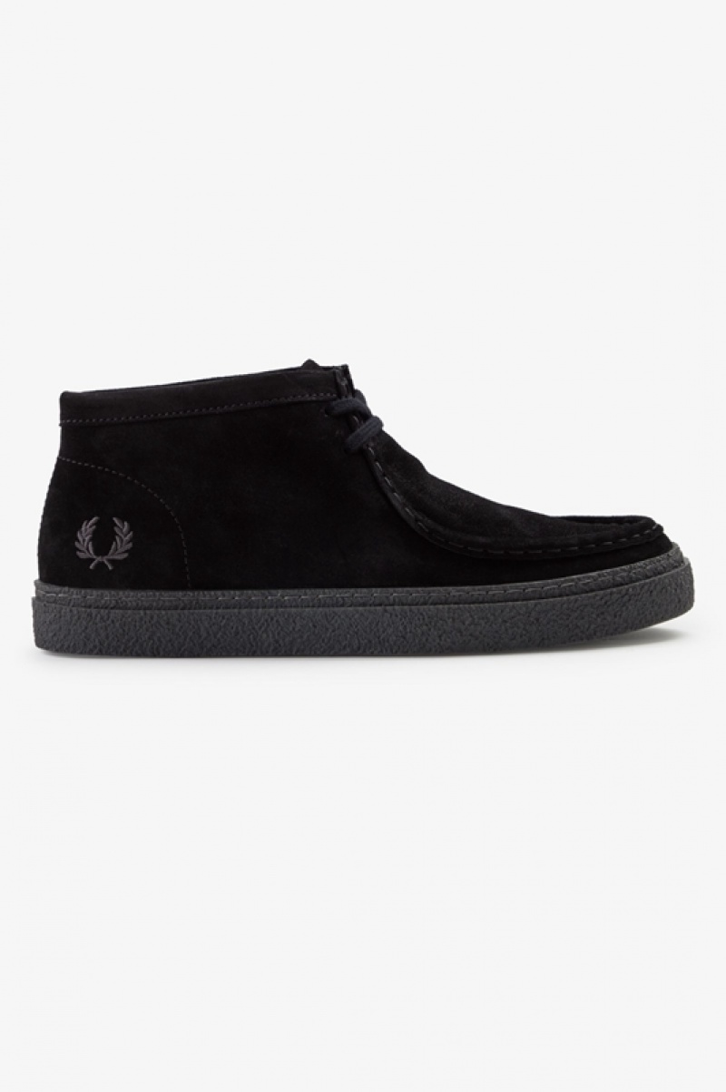 Fred Perry Dawson Mid Men\'s Boots Black | PZD-956230