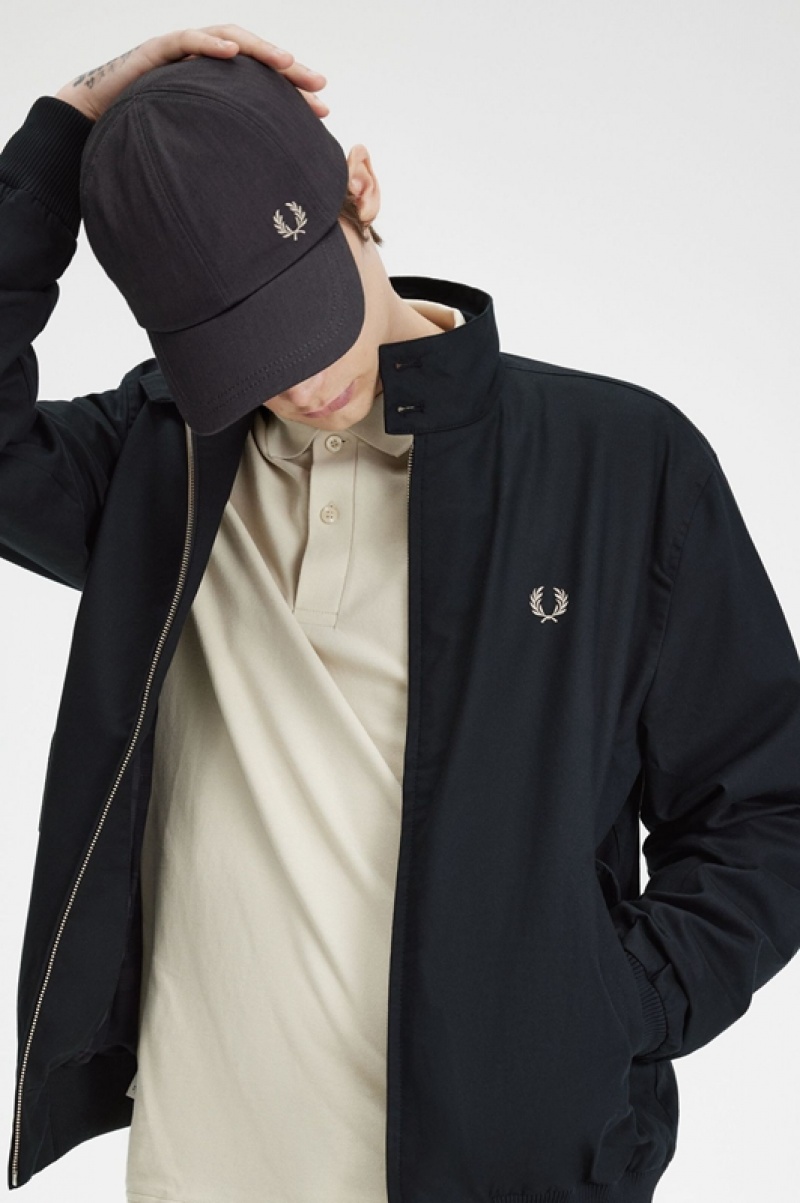 Fred Perry Harrington Men's Jackets Black | QLM-179532