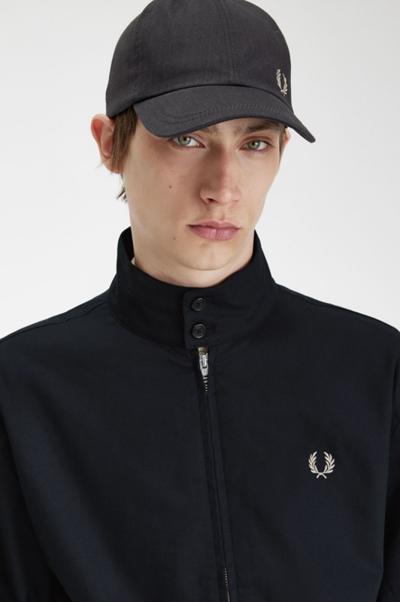 Fred Perry Harrington Men's Jackets Black | QLM-179532