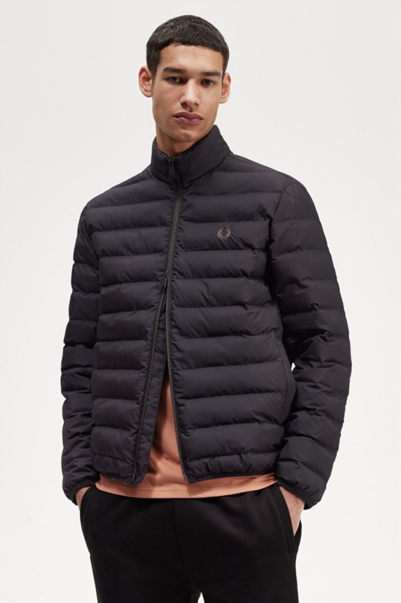 Fred Perry Insulated Men's Jackets Black | CXA-453096